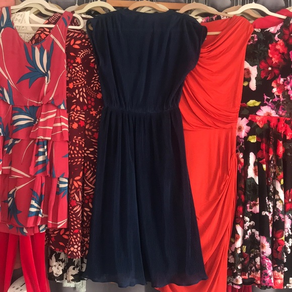 Blue Vintage Cocktail Dress - Picture 4 of 4